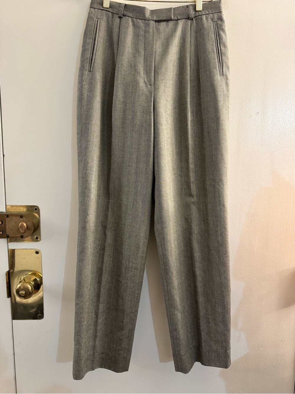 Ralph Lauren Light Gray Pleated Equestrian Dress Pants Size 8